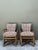 Mid-Century Modern Vintage McGuire Rattan Lounge Chairs in Quadrille Alan Campbell “Zig Zag” - A Pair For Sale - Image 3 of 12