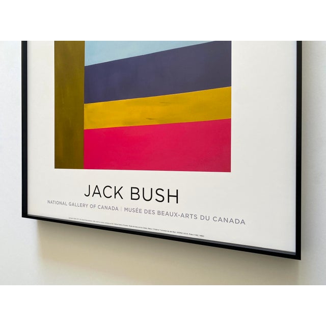 Jack Bush Estate Vintage Modernist Lithograph Print Framed Abstract Expressionist Museum Poster " Tall Spread " 1966 For Sale - Image 14 of 15