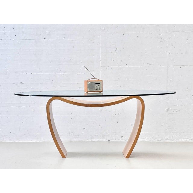 Sculptural Dining Table with Inlays and Glass Top by Carlo Malnati, Italy, 1980s For Sale - Image 11 of 16