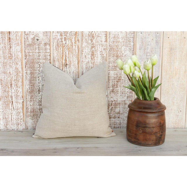 Textile Khusi Antique Indian Folk Pillow For Sale - Image 7 of 9