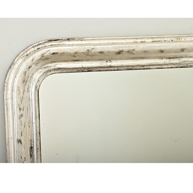 White Mid 19th Century French Silver Gilt Louis Philippe Mantel Mirror For Sale - Image 8 of 10