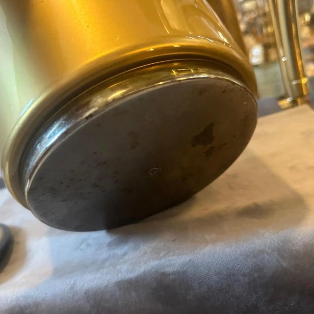 1960s Mid-Century Modern Brass and Resin Ice Bucket For Sale - Image 9 of 9