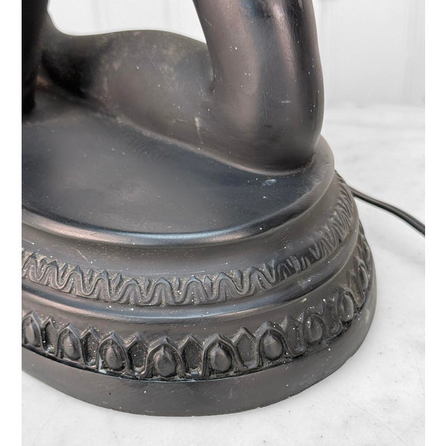 Vintage Art Deco Nude Women Globe Figural Table Lamp For Sale - Image 13 of 15