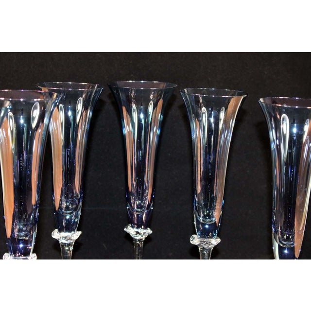 A beautiful and one of a kind set of 6 champaign glasses. These were a part of a prototype production run, we were able to...