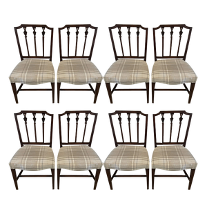 George III Mahogany Dining Chairs, 1780s, Set of 8