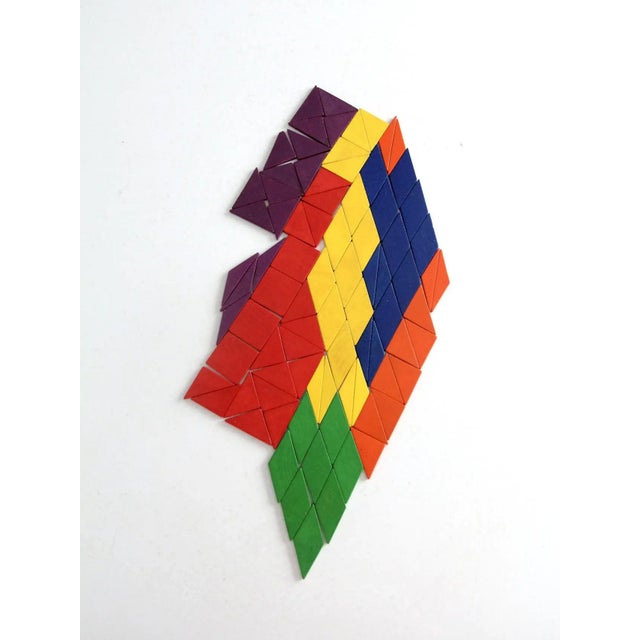 Wood Mid-Century Parquetry Toy Blocks Set For Sale - Image 7 of 8