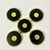 This set of traditional Hollywood Regency brass and leather coasters were a fundraising gift for a college campus...