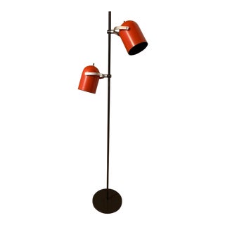 Vintage Mid-Century Modern 2-Light Floor Lamp For Sale