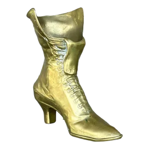 Vintage Boho Brass Victorian Boot