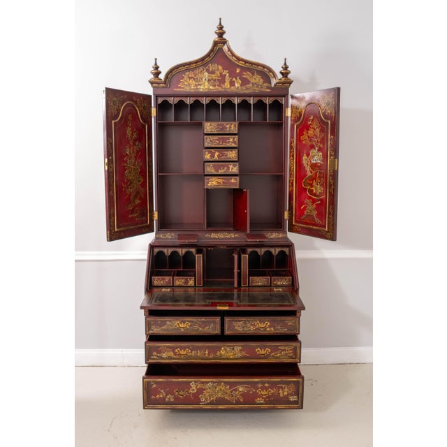 Maitland - Smith Maitland-Smith Chinoiserie Decorated Secretary Desk Cabinet For Sale - Image 4 of 18