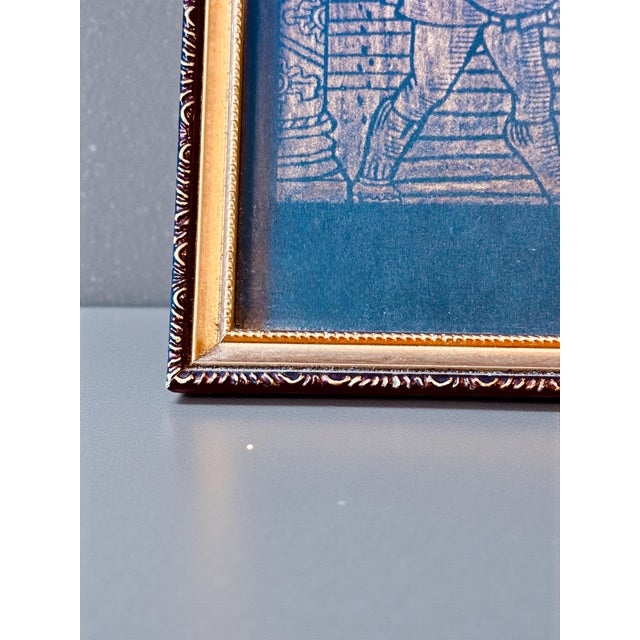 Paper Vintage Brass Rubbing-October Labors of the Months-Medieval Style Art-Harvest For Sale - Image 7 of 7