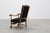 Black Antique Louis XIII Chair in Black Linen, France, 1800s For Sale - Image 8 of 15