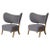 Set of 2 jennifer shorto / kongaline & seafoam tmbo lounge chairs by mazo design dimensions: w 90 x d 68.5 x h 87 cm...