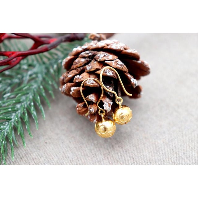 Earrings in 19.2k Gold, Set of 2, in Worn conditions. Designed 1980 to 1989