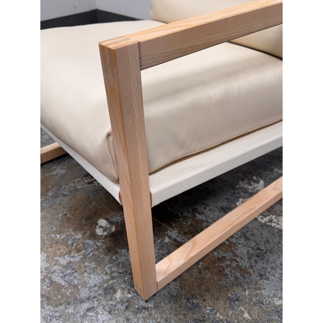 Eq3 Chiara Lounge Leather Chair For Sale - Image 10 of 12