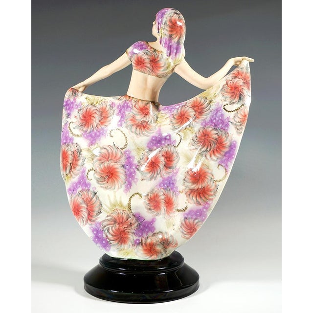 Art Deco Dancer in Costume by Josef Lorenzl for Goldscheider, 1923 For Sale - Image 3 of 8