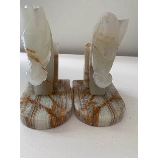 Vintage Marble Horse Bookends - a Pair For Sale - Image 4 of 9