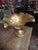 Vintage Brass Cabbage Leaf Compote For Sale - Image 10 of 10