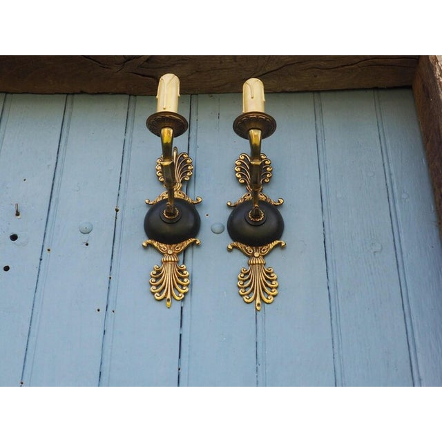 French Serpent Wall Sconces in Ornate Bronze and Gold, 1920s, Set of 2 For Sale - Image 15 of 18