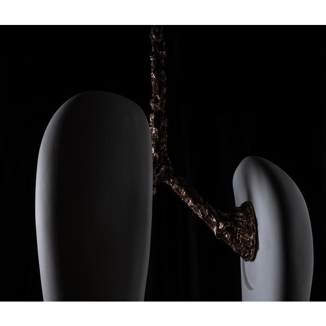 Not Yet Made - Made To Order LV-426 Balanced Pendant Light in Patinated Cast Bronze by William Guillon For Sale - Image 5 of 18