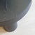 Round Coffee Table with Cylindrical Legs in Black Stained Wood For Sale - Image 4 of 7