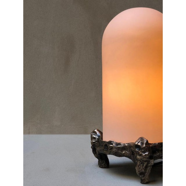 Nova Table Lamp in Patinated Cast Bronze by William Guillon For Sale - Image 6 of 18