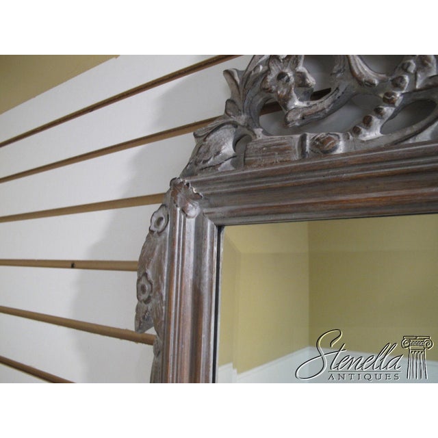 Friedman Brothers Friedman Brothers #6343 White Washed Carved Frame Decorative Mirror For Sale - Image 4 of 9