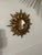 Vintage Mid 20th Century 12.5" Gilded Sunburst Accent Wall Mirror For Sale - Image 17 of 18