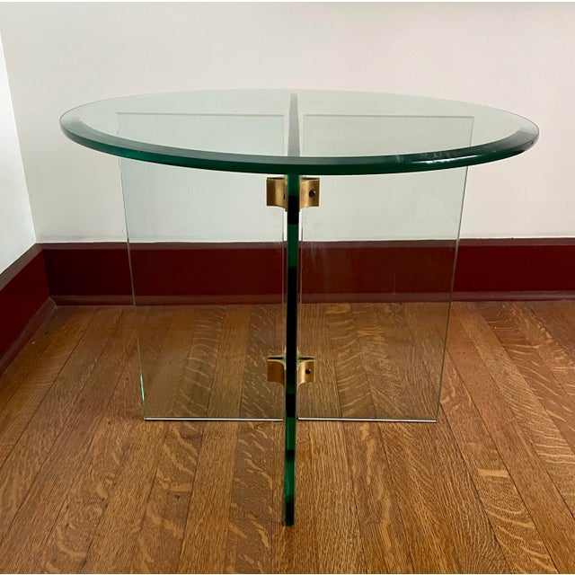 Transparent 1970s Leon Rosen for Pace Side Table For Sale - Image 8 of 12