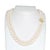1990s 1990s Diamond Akoya Pearl Necklace 8 Mm 14k Gold 17 in 2-Strand Certified For Sale - Image 5 of 16
