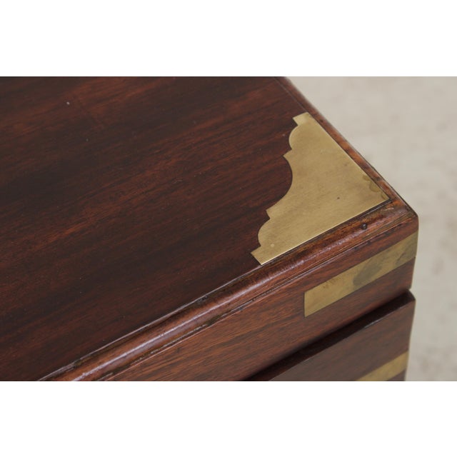 Vintage Asian Inspired Brass Inlaid Box on Stand For Sale - Image 11 of 15