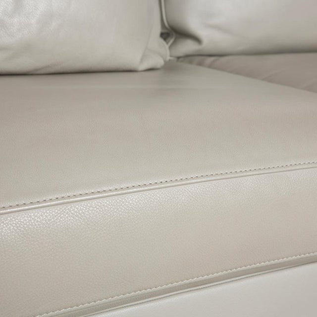 Clarus 3-Seater Sofa in Grey Leather from FSM For Sale - Image 6 of 13