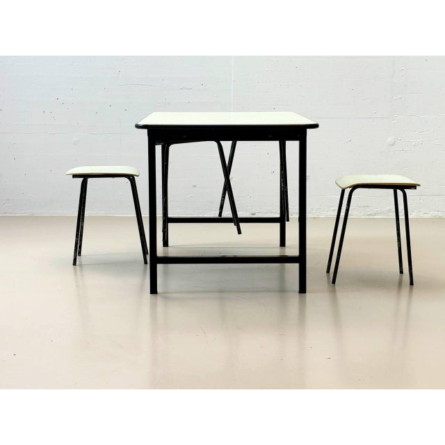 Vintage Kelko Table Set with Lacquered Stools, 1960s, Set of 5 For Sale - Image 5 of 16