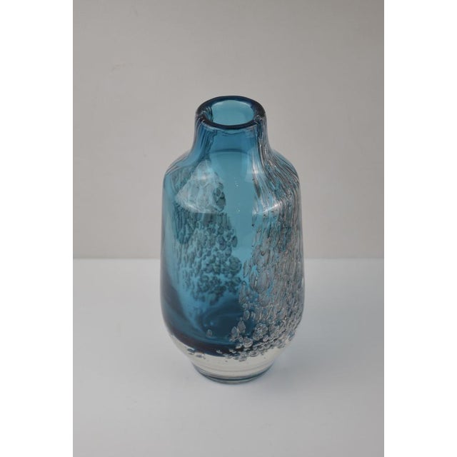 Blue Glass Vase by Heinrich Löffelhardt for Zwiesel, 1970s For Sale - Image 4 of 13