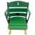 Authentic wood and cast-iron box seat salvaged from the Polo Grounds in Upper Manhattan, New York City. This green-painted...