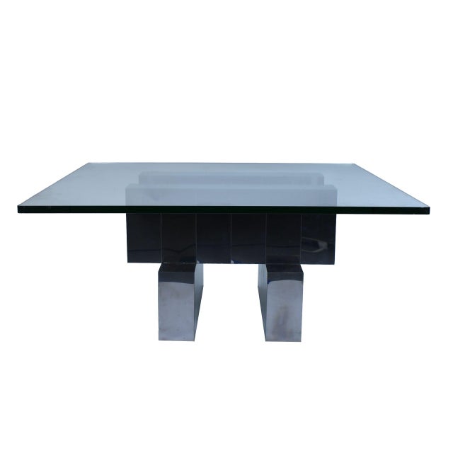 Paul Evans Chrome Cityscape Coffee Table Attributed to Paul Evans For Sale - Image 4 of 4