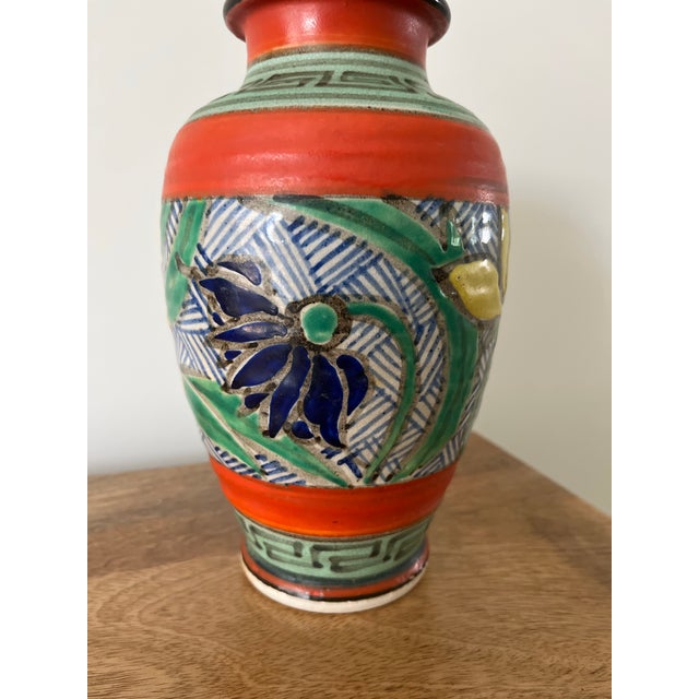 Early 20th Century Awaji Pottery Art Deco Vase For Sale In Houston - Image 6 of 9