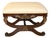 Casa Stradivari Neoclassical Style Curule Bench Upholstered Ottoman Stool For Sale