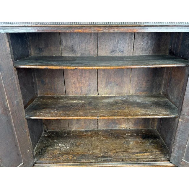 An Extremely Attractive Mid 18th Century George II Period Oak Kitchen Cupboard, Or Linen Press, Retaining Exceptional...