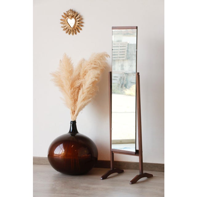 Vintage Cheval Mirror in Wood, 1960s For Sale - Image 11 of 11