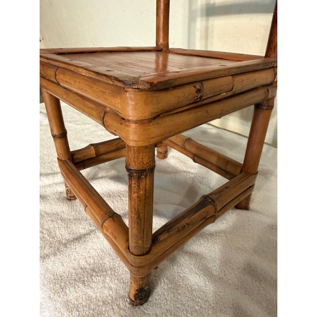 Wood Bamboo Ladder Back Children’s Chair For Sale - Image 7 of 8