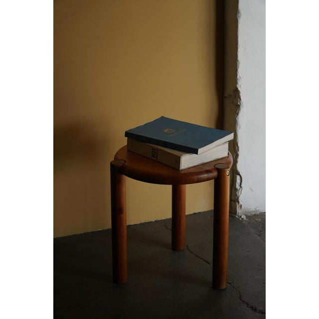 Scandinavian Modern Tripod Stool with Circular Seat, 1970s For Sale - Image 17 of 18