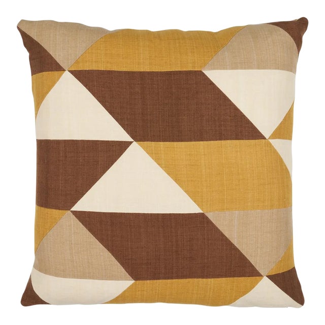 Schumacher Erindale 22" Pillow in Spice For Sale