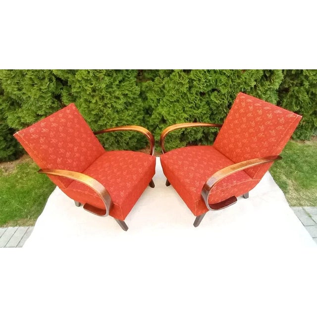 Modern Set of Armchairs attributed to Jindrich Halabala for Up Závody, 1950s For Sale - Image 3 of 13