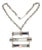 Emilio Pucci Futuristic Silvered Metal and Silk Abstract Geometric Necklace For Sale