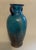Late 20th Century Vase Blue Copper Aventurine Vintage Dale Tiffany Art Glass Milano Amphora For Sale - Image 6 of 9