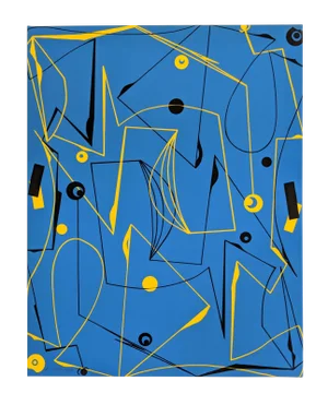 Atsuko Okamoto "Blue Maze" Serigraph