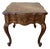 Late 20th Century Bernhardt French Provincial Side Table / End Table With Burlwood Inlay Scallop Top For Sale