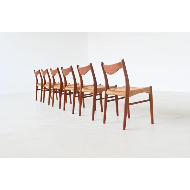 Wood Dining Chairs in Glyngore Teak from Arne Wahl Iversen, Denmark, 1960s, Set of 6 For Sale - Image 7 of 18