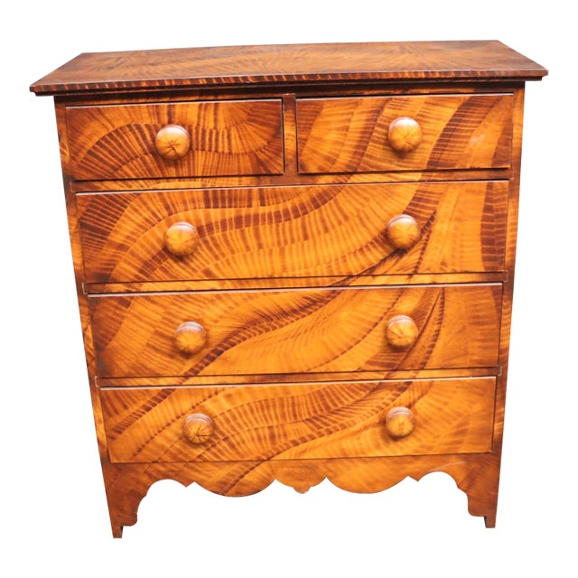 Paint Decorated Diminutive Chest For Sale